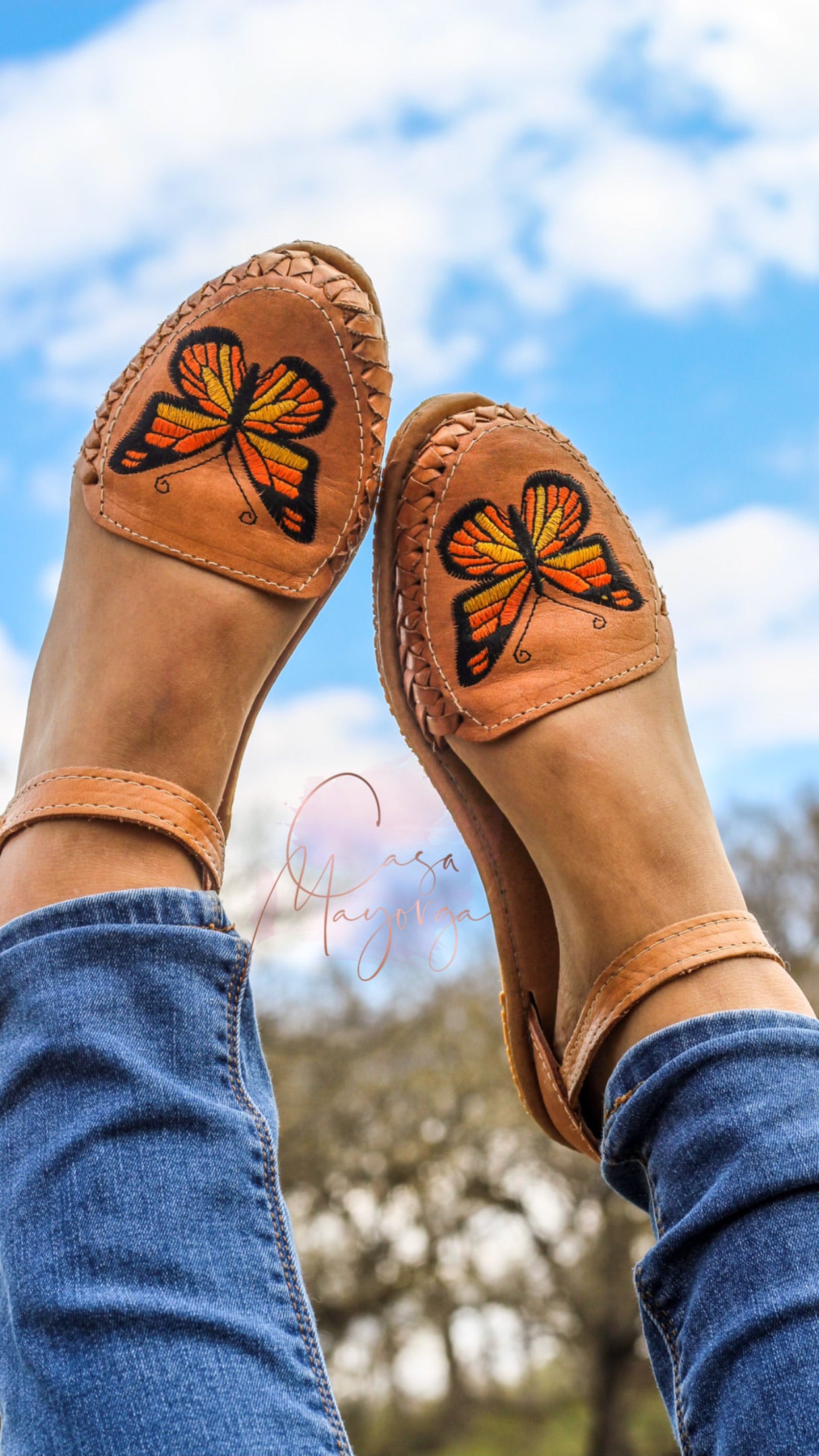 butterfly buckle huaraches
